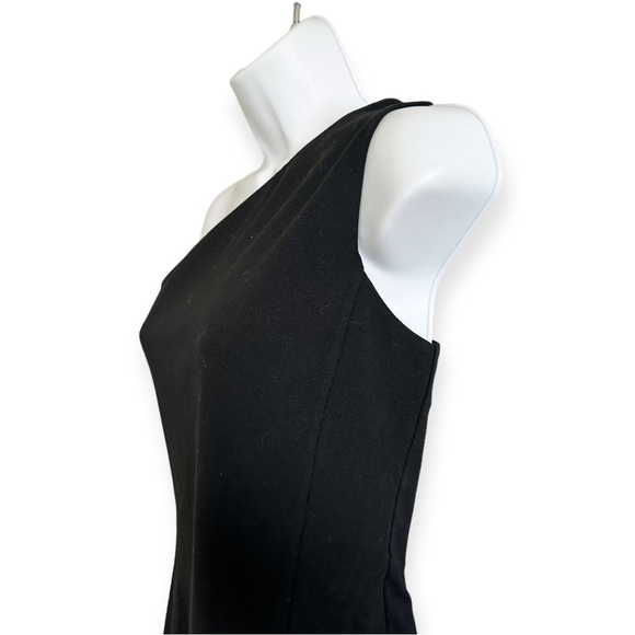 New with tag, Theory Black Leainna Fixture Ponte‎ One-Shoulder Dress,  P (00-0) - Picture 6 of 15